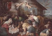 unknow artist The adoration of  the shepherds oil painting on canvas